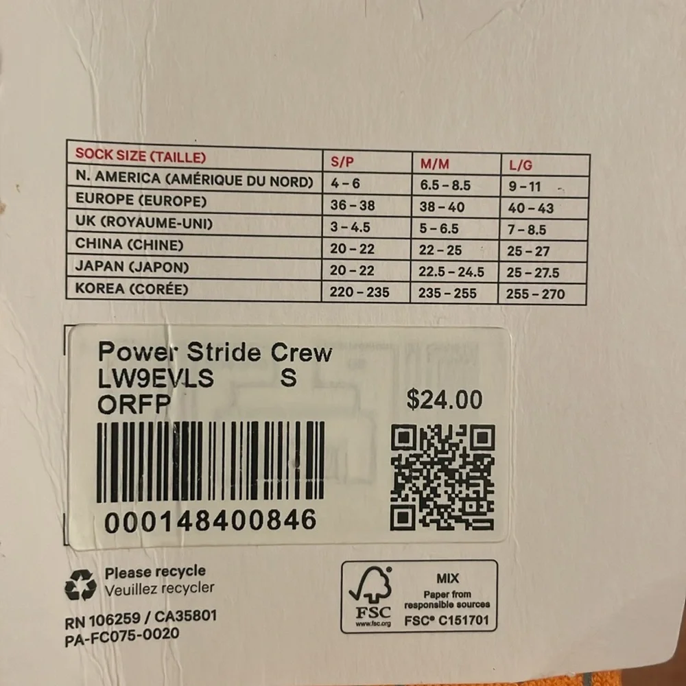 Lululemon Womens Power Stride Crew Sock NWT Size Small - Picture 5 of 8